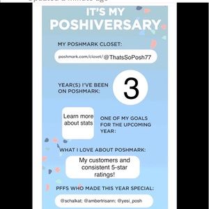 It’s My 3 Year POSHIVERSARY!!!